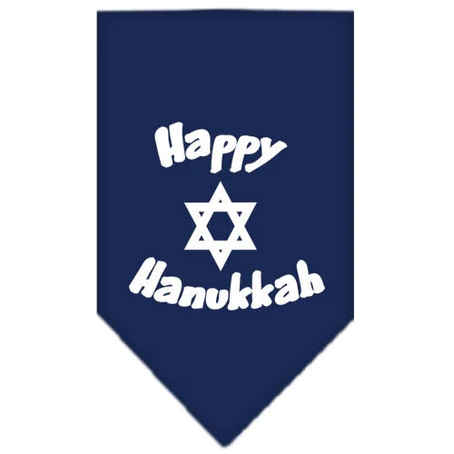 Pet and Dog Bandana Screen Printed, "Happy Hanukkah" - Image 3
