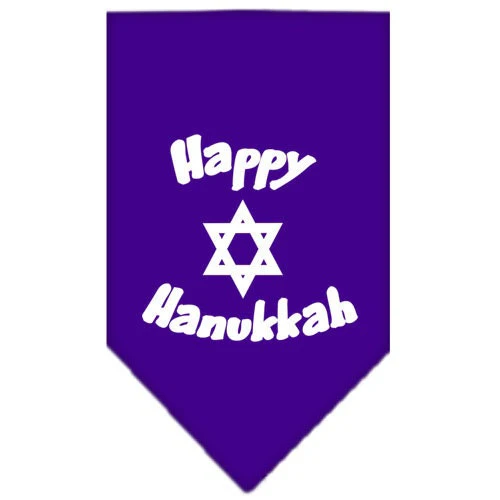 Pet and Dog Bandana Screen Printed, "Happy Hanukkah" - Image 4