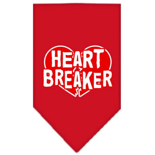 Pet and Dog Bandana Screen Printed, "Heart Breaker" - Image 2