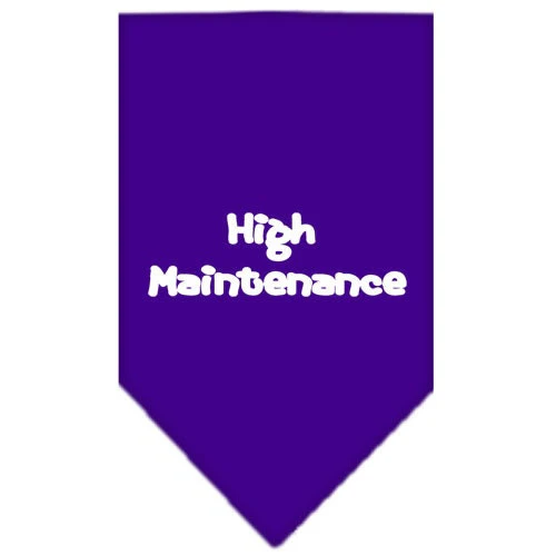 Pet and Dog Bandana Screen Printed, "High Maintenance" - Image 5