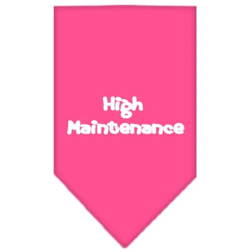 Pet and Dog Bandana Screen Printed, "High Maintenance" - Image 6