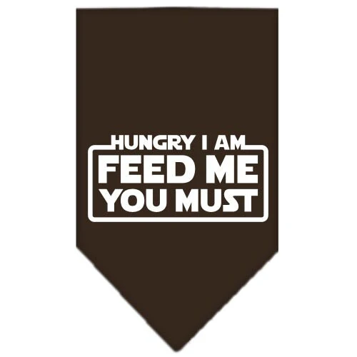 Pet and Dog Bandana Screen Printed, "Hungry I Am, Feed Me You Must" - Image 10