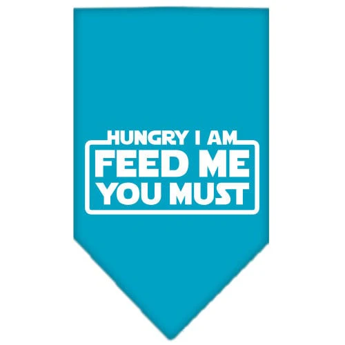 Pet and Dog Bandana Screen Printed, "Hungry I Am, Feed Me You Must" - Image 6