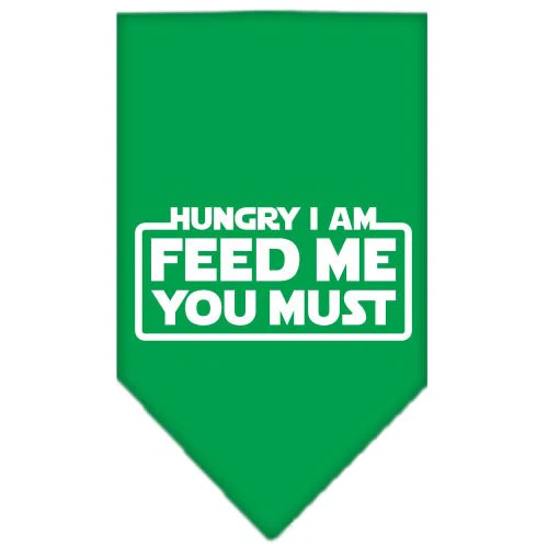Pet and Dog Bandana Screen Printed, "Hungry I Am, Feed Me You Must" - Image 7