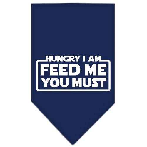 Pet and Dog Bandana Screen Printed, "Hungry I Am, Feed Me You Must" - Image 8