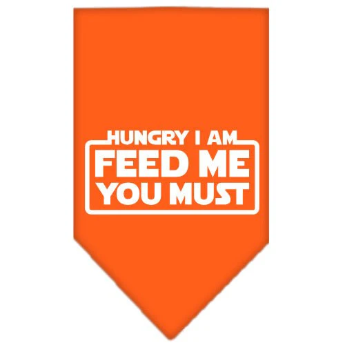 Pet and Dog Bandana Screen Printed, "Hungry I Am, Feed Me You Must" - Image 9
