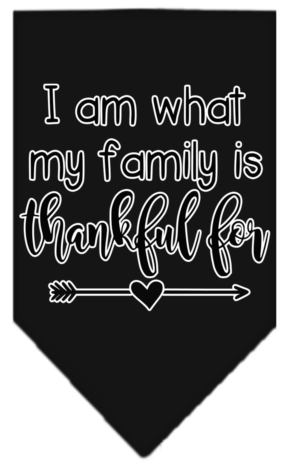 Pet and Dog Bandana Screen Printed, "I Am What My Family Is Thankful For" - Image 2