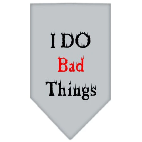 Pet and Dog Bandana Screen Printed, "I Do Bad Things" - Image 3