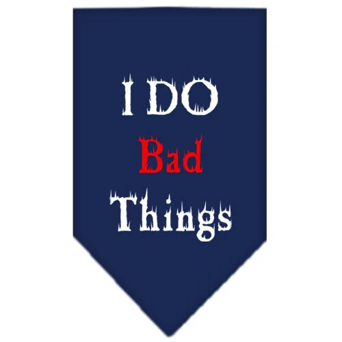 Pet and Dog Bandana Screen Printed, "I Do Bad Things" - Image 5