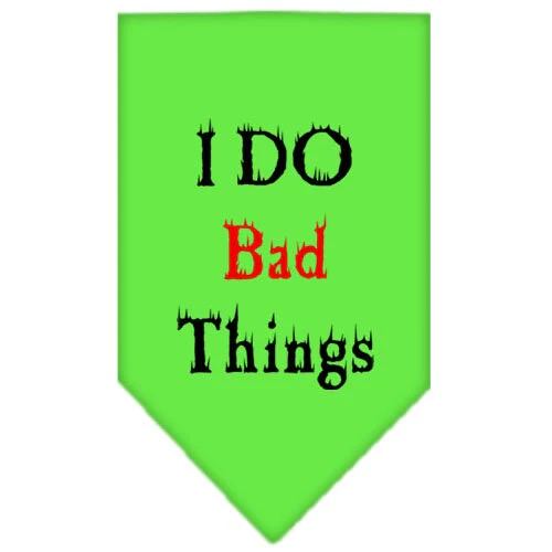 Pet and Dog Bandana Screen Printed, "I Do Bad Things" - Image 6