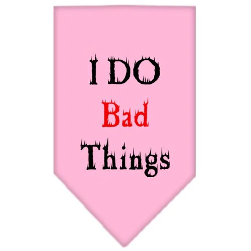 Pet and Dog Bandana Screen Printed, "I Do Bad Things" - Image 7