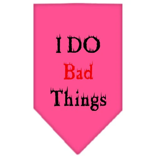 Pet and Dog Bandana Screen Printed, "I Do Bad Things" - Image 9