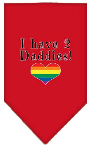 Pet and Dog Bandana Screen Printed, "I Have 2 Daddies" - Image 10