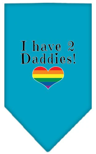 Pet and Dog Bandana Screen Printed, "I Have 2 Daddies" - Image 6