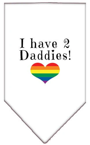 Pet and Dog Bandana Screen Printed, "I Have 2 Daddies" - Image 7