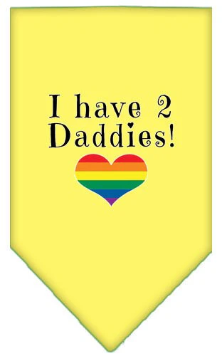 Pet and Dog Bandana Screen Printed, "I Have 2 Daddies" - Image 8
