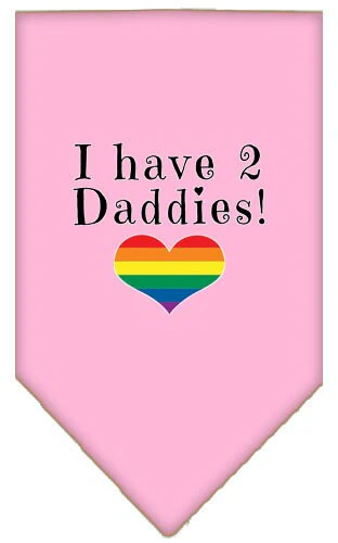 Pet and Dog Bandana Screen Printed, "I Have 2 Daddies" - Image 9