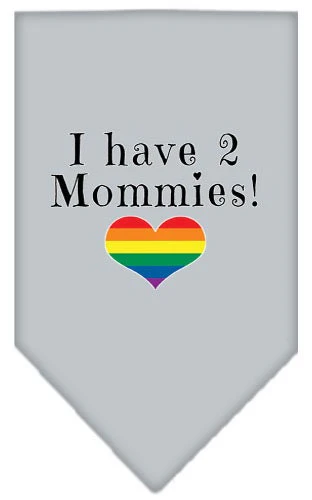 Pet and Dog Bandana Screen Printed, "I Have 2 Mommies" - Image 10