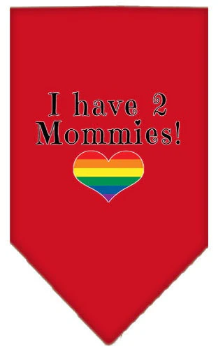 Pet and Dog Bandana Screen Printed, "I Have 2 Mommies" - Image 4