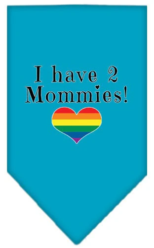Pet and Dog Bandana Screen Printed, "I Have 2 Mommies" - Image 5