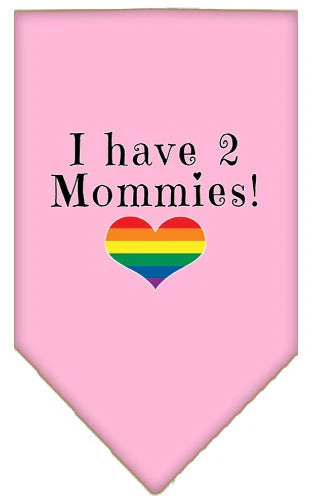 Pet and Dog Bandana Screen Printed, "I Have 2 Mommies" - Image 8