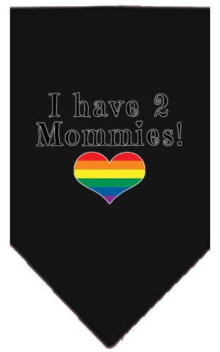 Pet and Dog Bandana Screen Printed, "I Have 2 Mommies" - Image 9