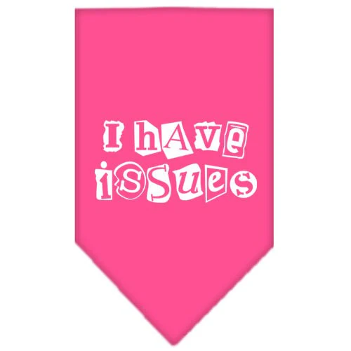 Pet and Dog Bandana Screen Printed, "I Have Issues" - Image 3