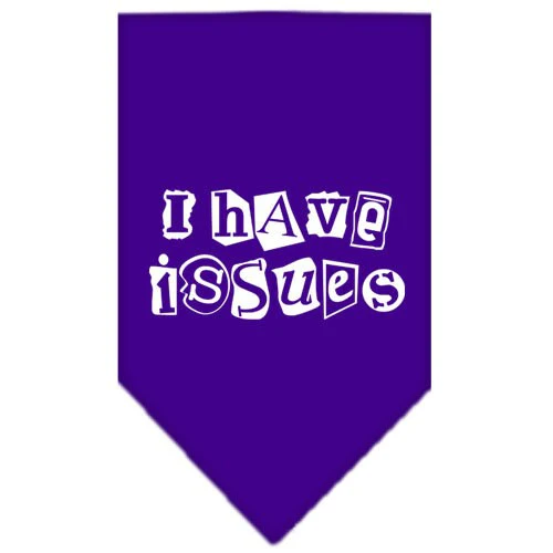 Pet and Dog Bandana Screen Printed, "I Have Issues" - Image 4
