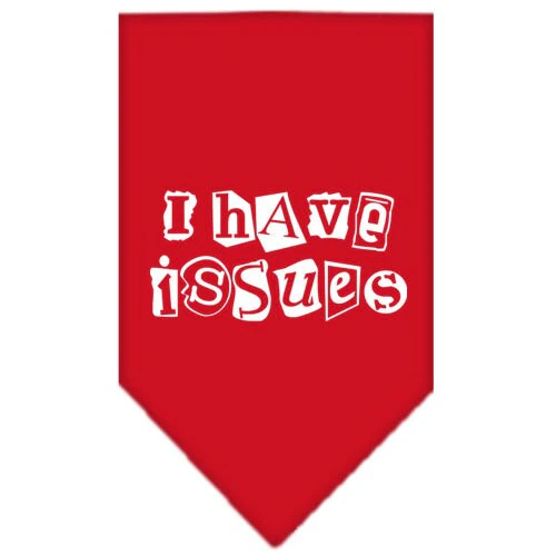 Pet and Dog Bandana Screen Printed, "I Have Issues" - Image 5