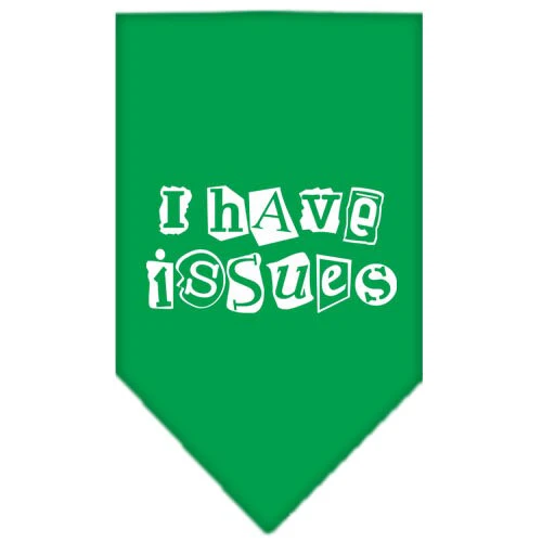 Pet and Dog Bandana Screen Printed, "I Have Issues" - Image 6