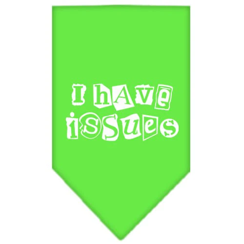 Pet and Dog Bandana Screen Printed, "I Have Issues" - Image 8