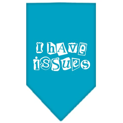Pet and Dog Bandana Screen Printed, "I Have Issues" - Image 9