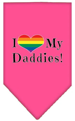 Pet and Dog Bandana Screen Printed, "I Heart My Daddies" - Image 10