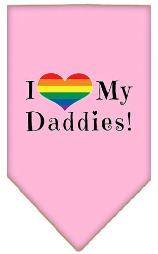 Pet and Dog Bandana Screen Printed, "I Heart My Daddies" - Image 4