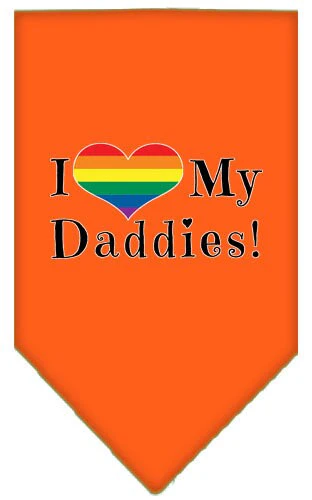 Pet and Dog Bandana Screen Printed, "I Heart My Daddies" - Image 5