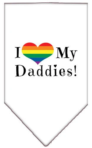Pet and Dog Bandana Screen Printed, "I Heart My Daddies" - Image 7