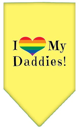 Pet and Dog Bandana Screen Printed, "I Heart My Daddies" - Image 8