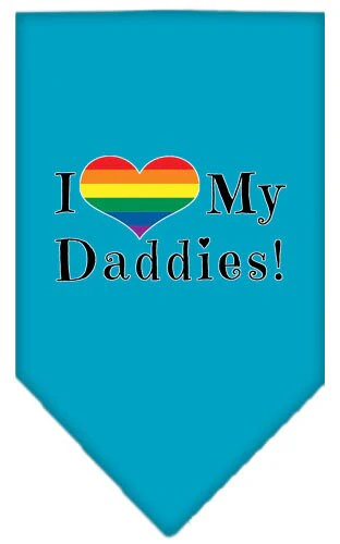 Pet and Dog Bandana Screen Printed, "I Heart My Daddies" - Image 9