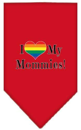 Pet and Dog Bandana Screen Printed, "I Heart My Mommies" - Image 10