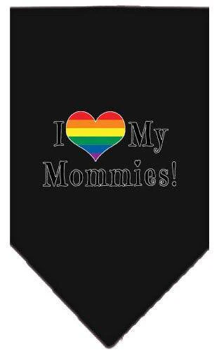 Pet and Dog Bandana Screen Printed, "I Heart My Mommies" - Image 2