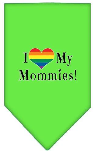 Pet and Dog Bandana Screen Printed, "I Heart My Mommies" - Image 5