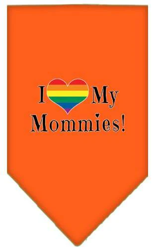 Pet and Dog Bandana Screen Printed, "I Heart My Mommies" - Image 6
