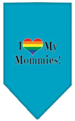 Pet and Dog Bandana Screen Printed, "I Heart My Mommies" - Image 7