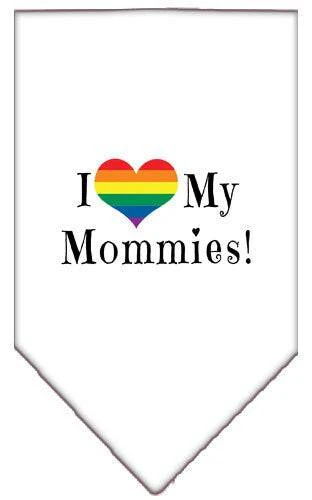 Pet and Dog Bandana Screen Printed, "I Heart My Mommies" - Image 8