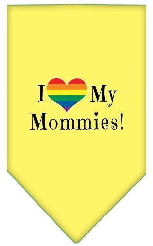 Pet and Dog Bandana Screen Printed, "I Heart My Mommies" - Image 9