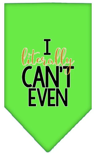 Pet and Dog Bandana Screen Printed, "I Literally Can't Even" - Image 10
