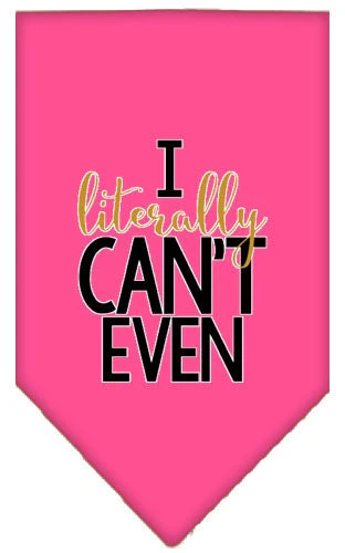 Pet and Dog Bandana Screen Printed, "I Literally Can't Even" - Image 3