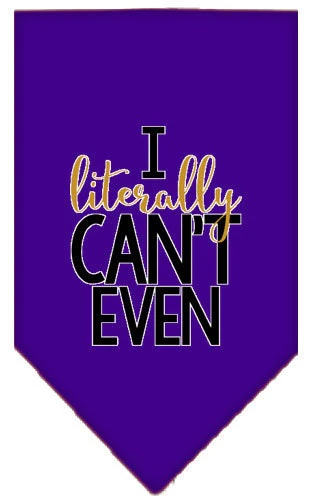 Pet and Dog Bandana Screen Printed, "I Literally Can't Even" - Image 4