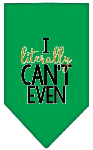 Pet and Dog Bandana Screen Printed, "I Literally Can't Even" - Image 7
