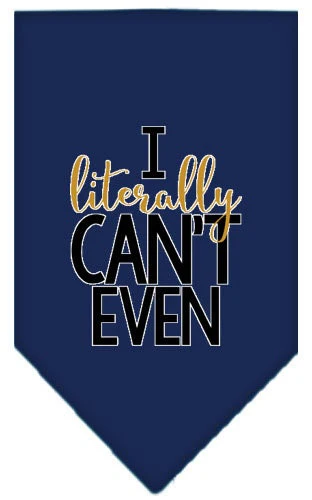 Pet and Dog Bandana Screen Printed, "I Literally Can't Even" - Image 8